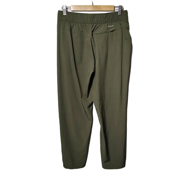 Eddie Bauer Women's Sz M Green Performance Hiking Pants Pull On Elastic Waist - Picture 8 of 8
